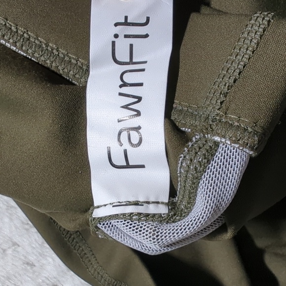 Fawnfit Long Length Lift Tank 2.0 With Built-In Bra In Olive Green - Picture 4 of 7